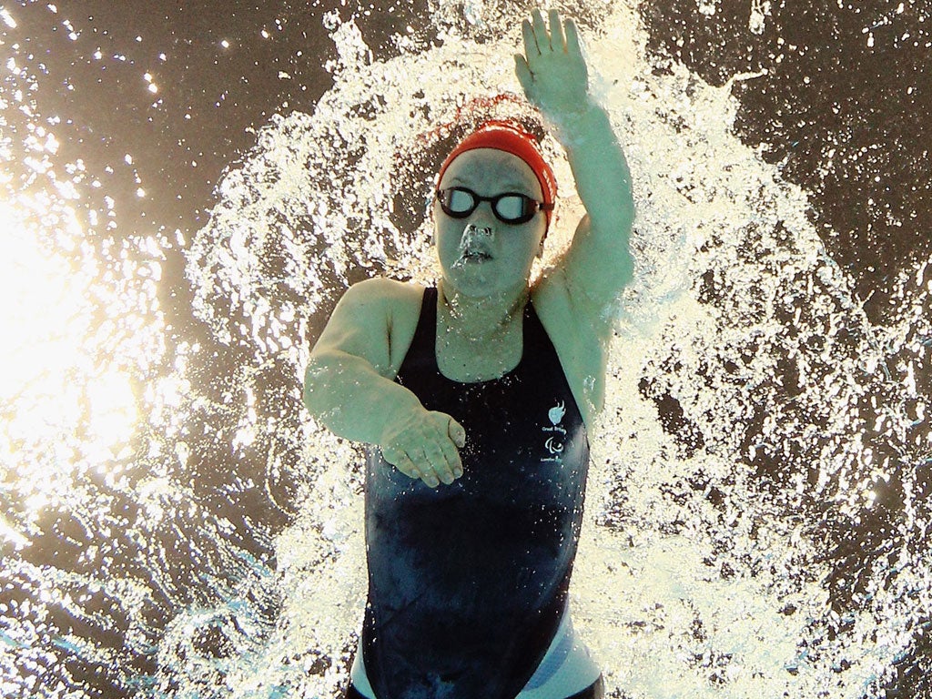 Sterling silver: Ellie Simmonds secured a full set of medals with a final-day second place in the S6 100m freestyle
