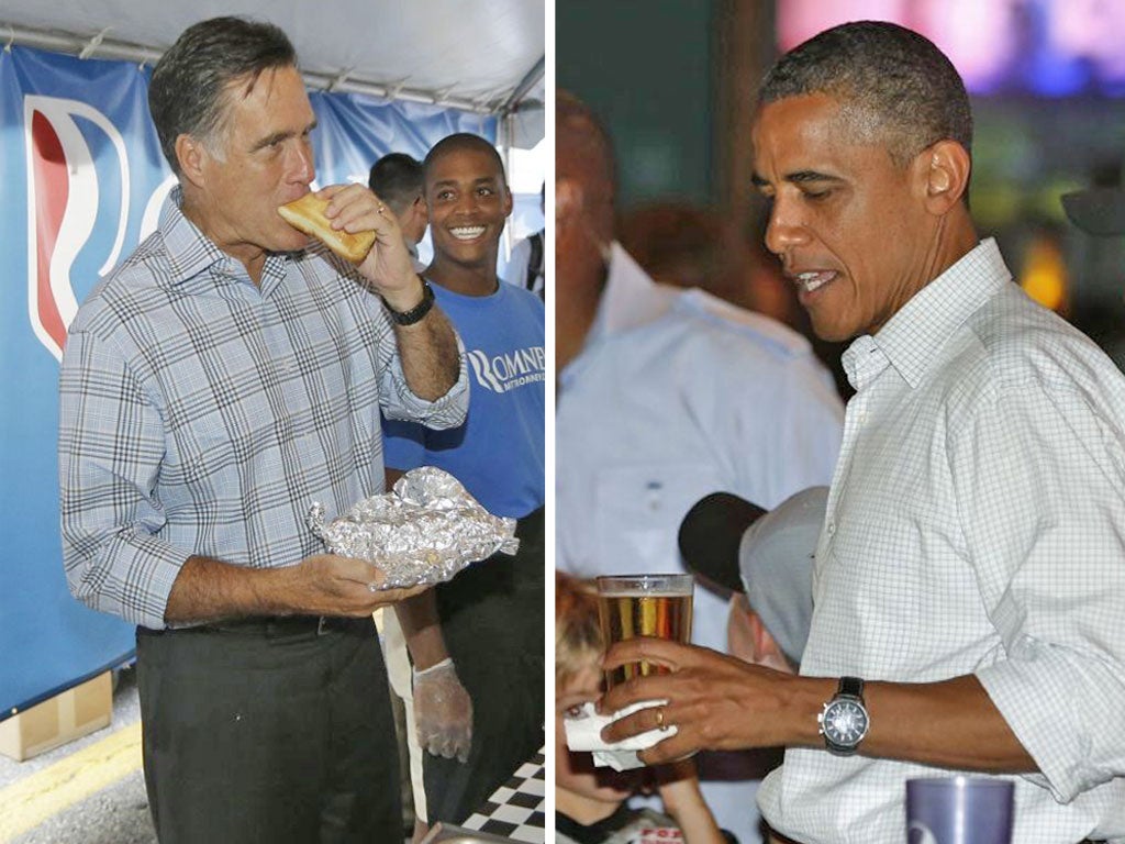 Hungry for victory: Barack Obama has widened his lead over Mitt
Romney