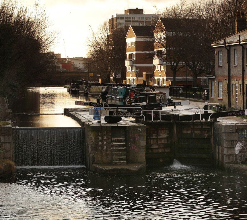 Regents Canal in Hackney near where Gemma McCluskie's body was discovered on March 7, 2012 in London