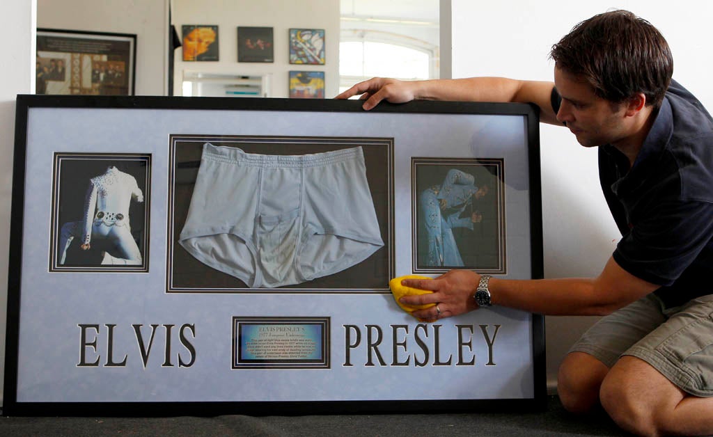 Elvis's underpants failed to sell at auction in Stockport.