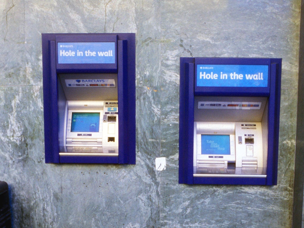 Most banks will have cards that can be used at any hole in the wall/ATM, as long as it has the Link logo on it