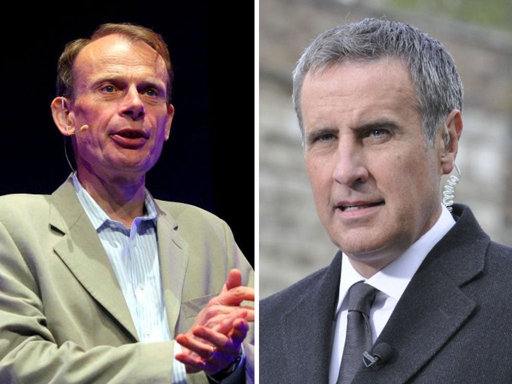 Andrew Marr ,left, and Dermot Murnaghan break the journalism rule of becoming the story