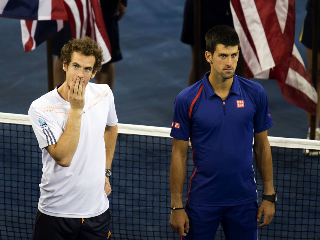 Andy Murray and Novak Djokovic after the final
