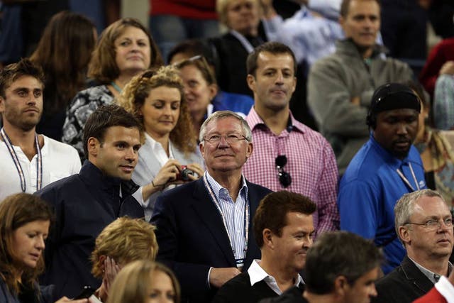 Sir Alex Ferguson watches Andy Murray in the US Open final