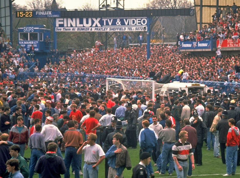 Thousands spilled on to the Hillsborough pitch to avoid the crush in which 96 people died