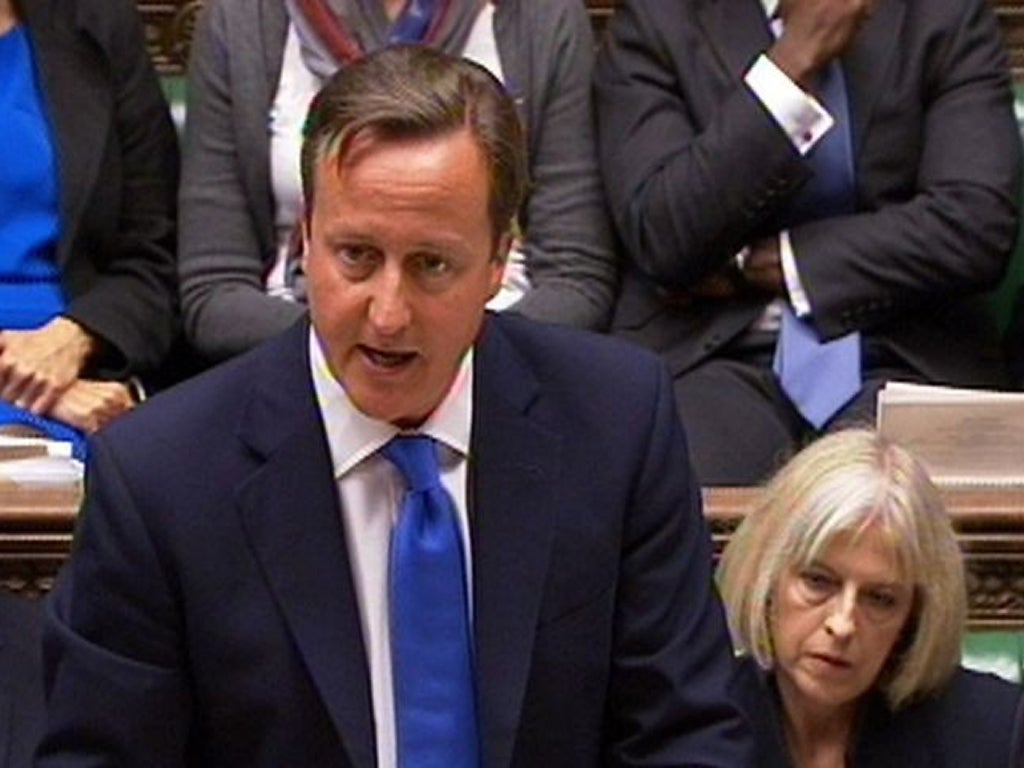 David Cameron delivers a statement in the House of Commons