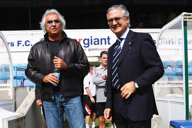 Gianni Paladini (right) with Flavio Briatore at QPR