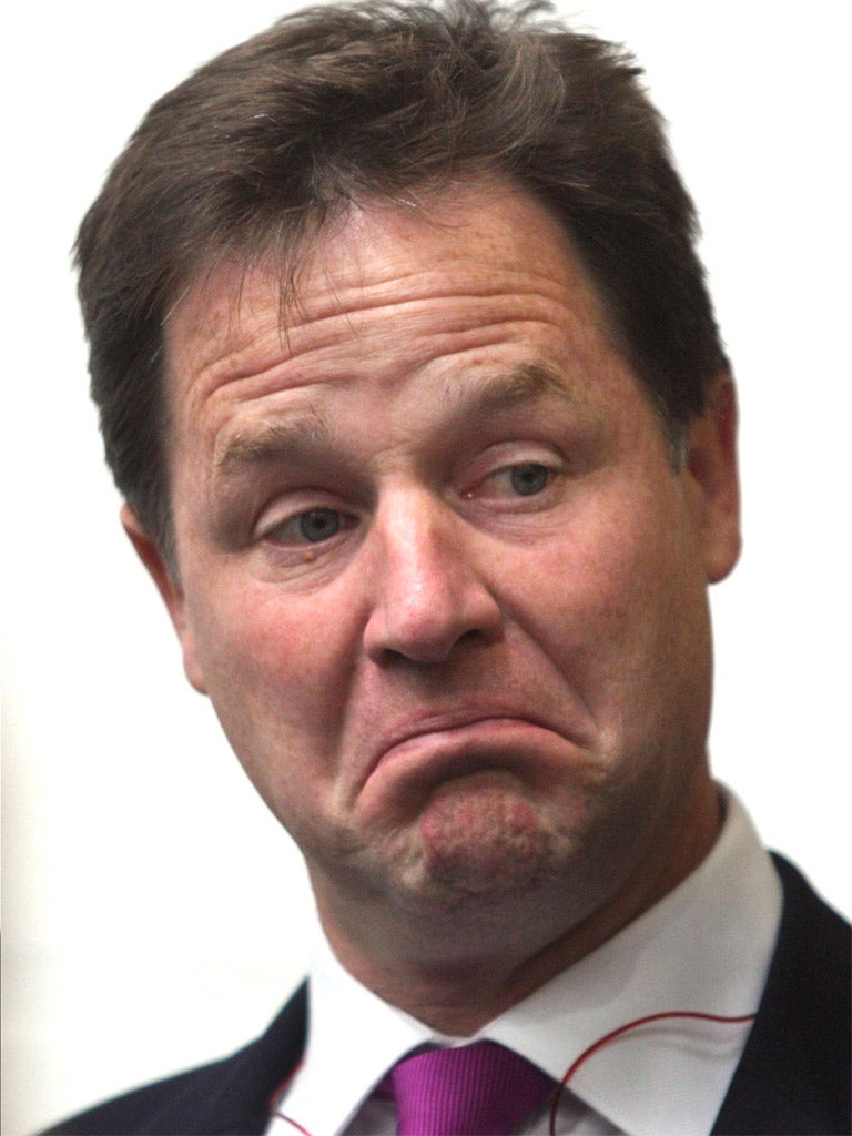Nick Clegg had been expected to use the jibe at a reception
