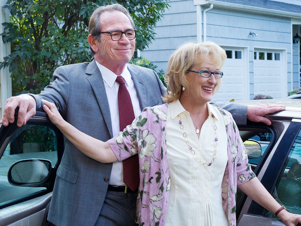 All smiles: Tommy Lee Jones and Meryl Streep in 'Hope Springs'
