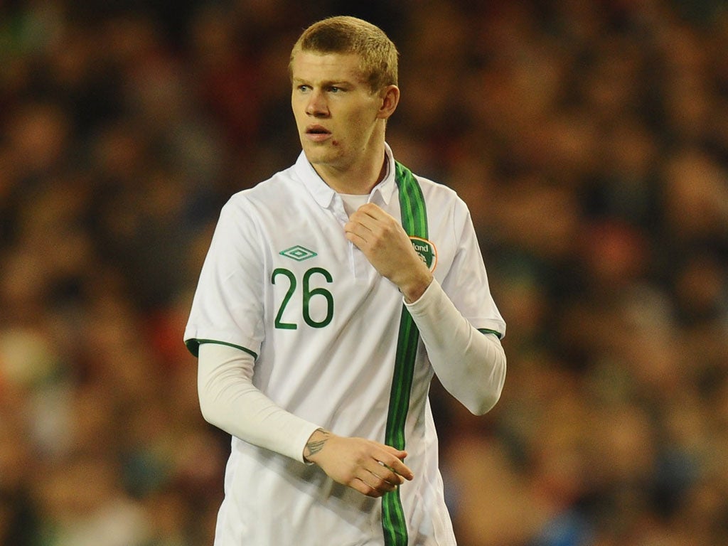 James McClean has been named on the bench for the last two Republic of Ireland games by the national manager, Giovanni Trapattoni