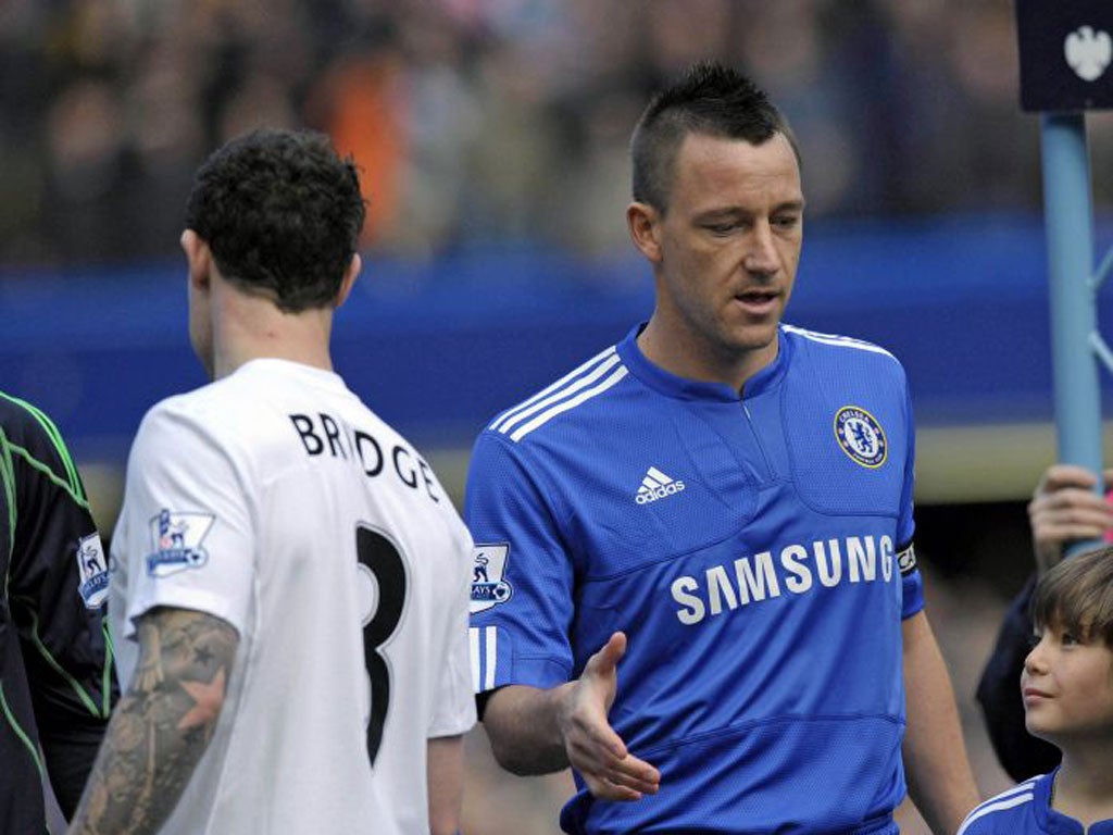 John Terry v Wayne Bridge & Craig Bellamy<br/>
Chelsea v Manchester City<br/>
27 February 2010<br/>
John Terry was snubbed by his former Chelsea team-mate (and good friend) Wayne Bridge at Stamford Bridge after reports emerged the previous month that the England captain had allegedly been having an affair with Bridge’s former partner, Vanessa Perroncel.