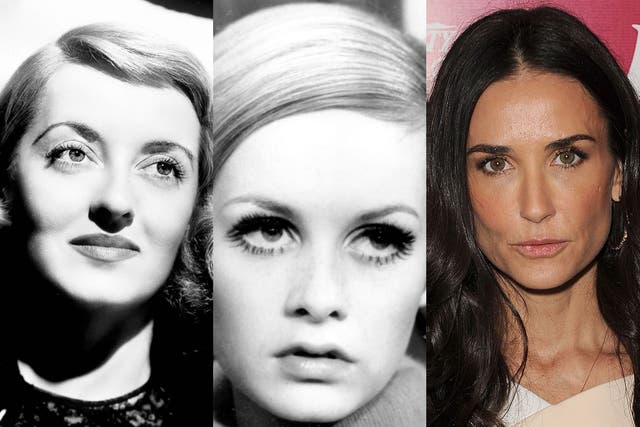 The eyes have it: A formidable Bette Davis boasting an arched brow; Twiggy, at the height of her fame, plucked to perfection; Demi Moore embracing the modern, more masculine brow
