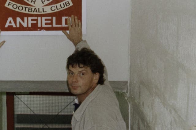 Liverpool supporter Stephen Whittle pictured at Anfield. He took his own life last year