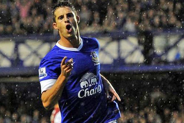 Everton’s new striker, Kevin Mirallas already has two goals for his new club