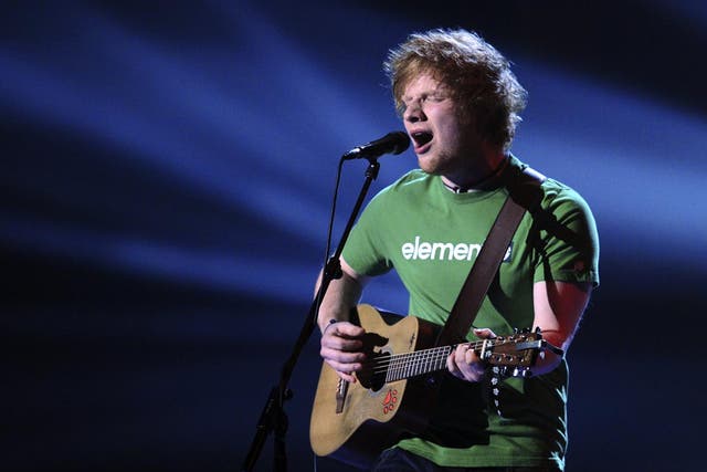 Ed Sheeran performs