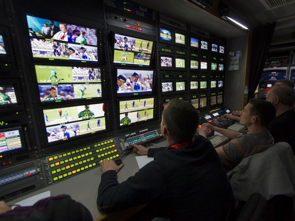 Production staff choose between 30 cameras, which offered no hiding place for England’s Ravi Bopara after his duck