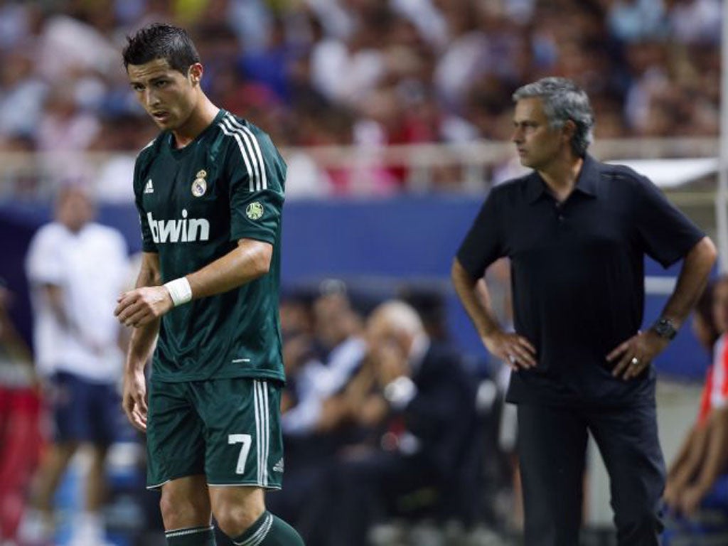 All has not been sweetness and light at Real Madrid for Jose Mourinho (right) and Cristiano Ronaldo