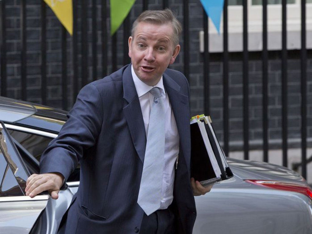 Michael Gove had every reason to look like a naughty schoolboy