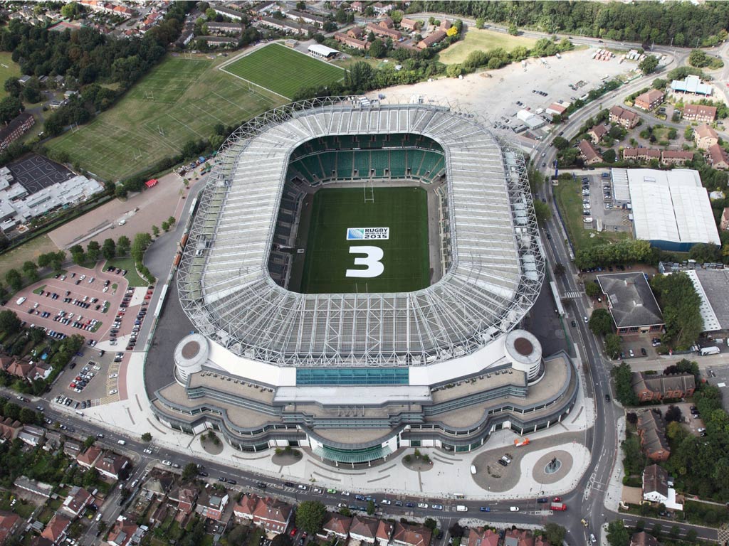 A view of Twickenham as three-years to go until the World Cup is marked
