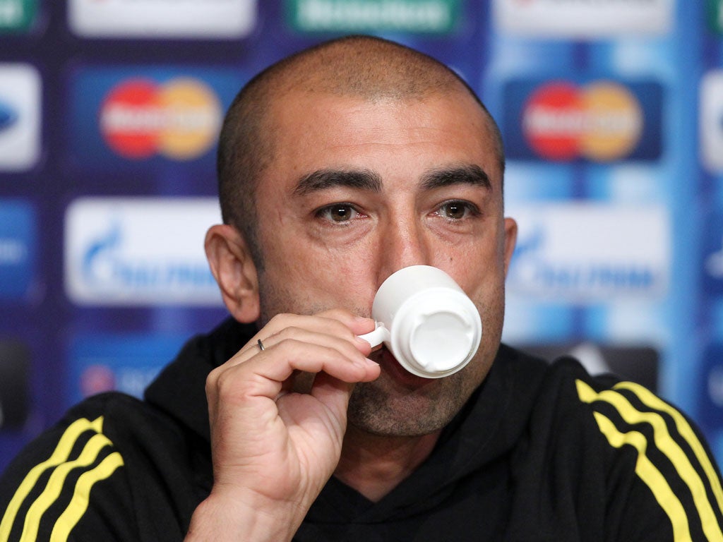 Chelsea manager Roberto Di Matteo