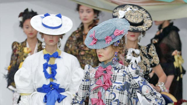 Bows and swags adorned the Meadham Kirchhoff collection