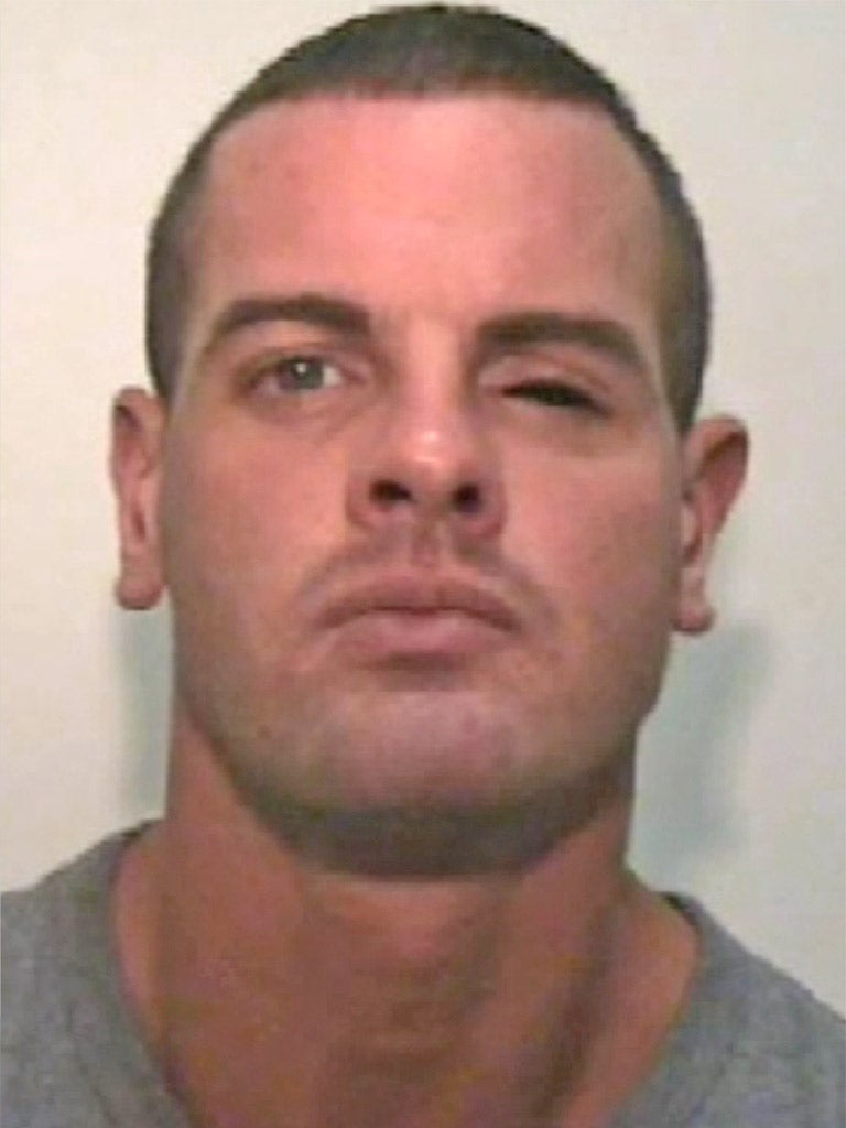 Dale Cregan, 29, who claims to have lost his left eye in a fight with a knuckleduster-wielding Thai policeman