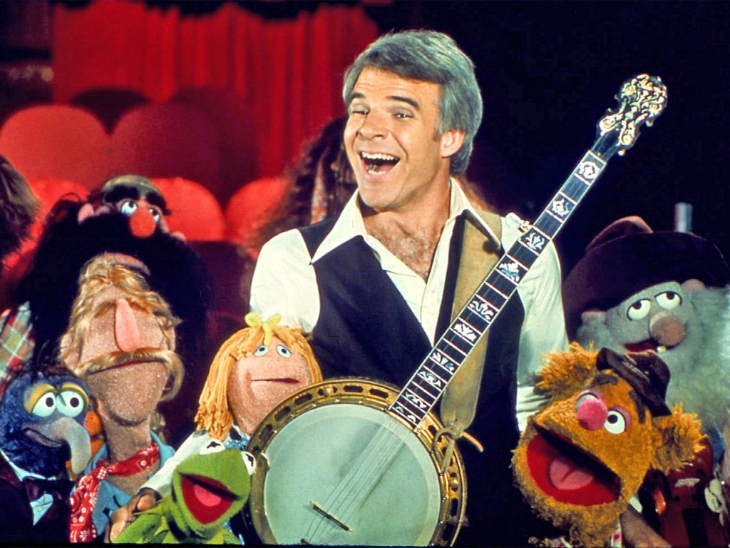 Steve Martin guests on ‘The Muppet Show’ in 1977. The comedian is now hosting a web masterclass to help aspiring comedians