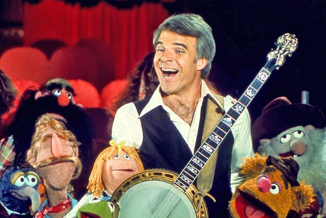 Steve Martin guests on ‘The Muppet Show’ in 1977. The comedian is now hosting a web masterclass to help aspiring comedians