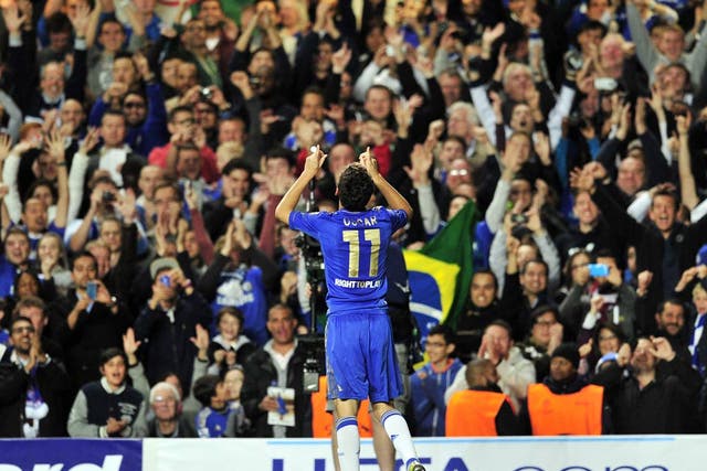 <b>Oscar </b><br/>
<b>CHELSEA v Juventus, 2012</b><br/>
21-year-old Oscar marked his Champions League debut and first start for Chelsea with two goals, the second of which was an exquisit curled effort around the outstretched Juventus goalkeeper Gianlucca Buffon, to announce his arrival at the European Champions.