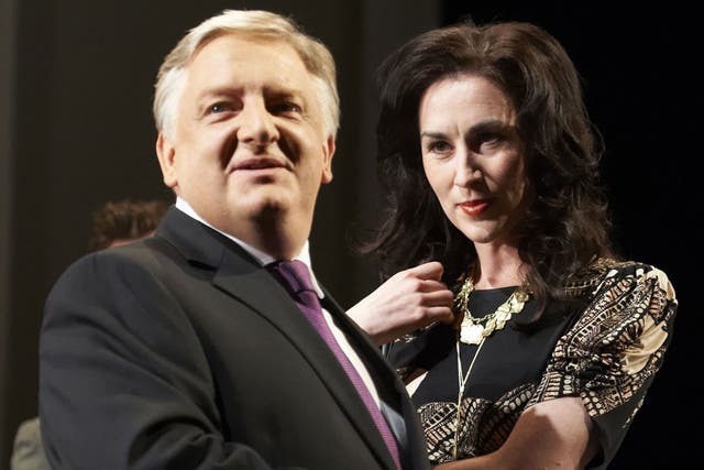 Simon Russell Beale and Jo Dockery in Shakespeare's Timon of Athens