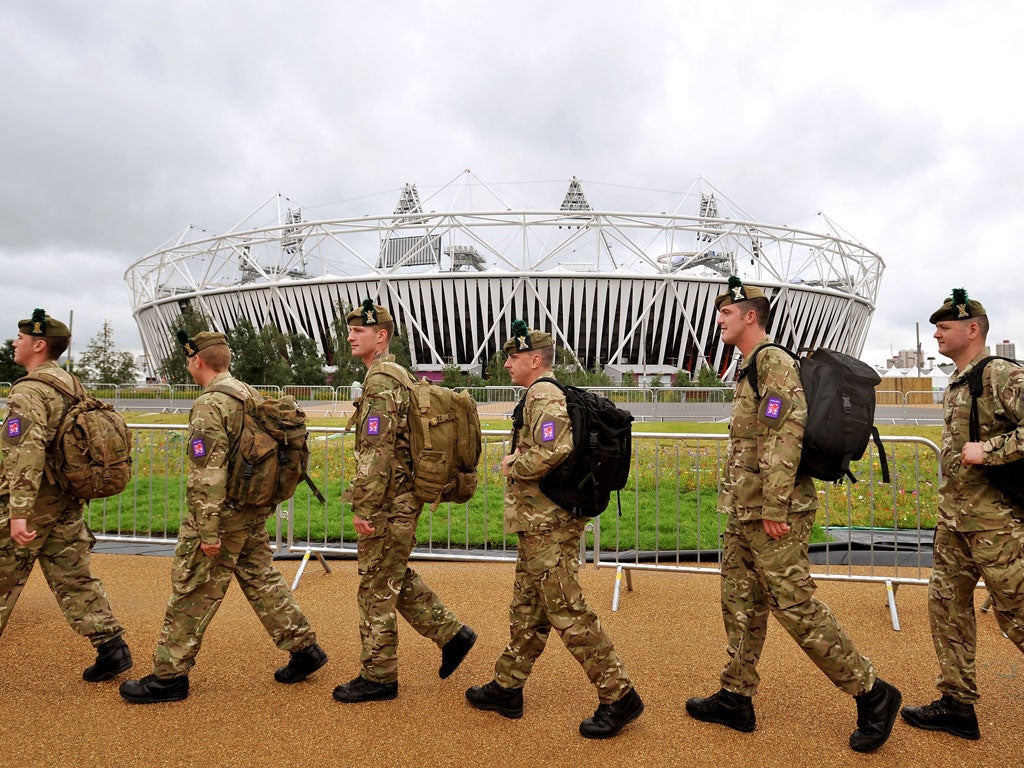 MPs suggest that Britain's armed forces should be used to protect future major public events