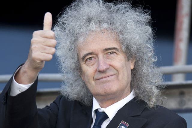 Brian May appears to have waded into the argument of a gorilla statue