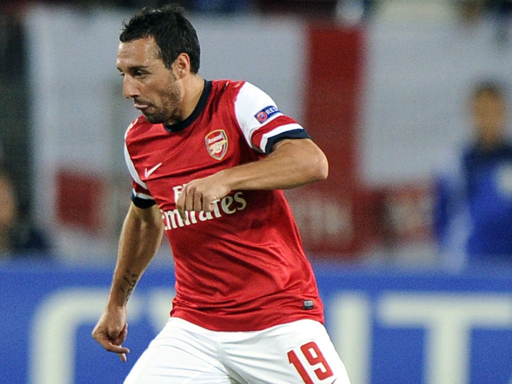 Quiff learner: 'It's very easy to adapt,' says Santi Cazorla. 'The style of football that Arsenal have I like'