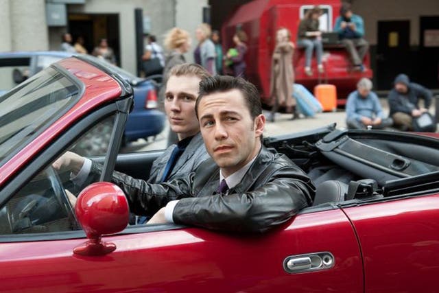 The driving seat: Gordon-Levitt (front) with Paul Dano in 'Looper'