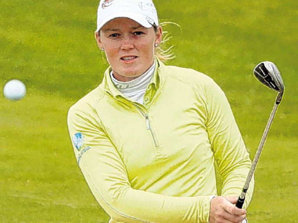 Stacey Keating plays at the British Open before disqualification