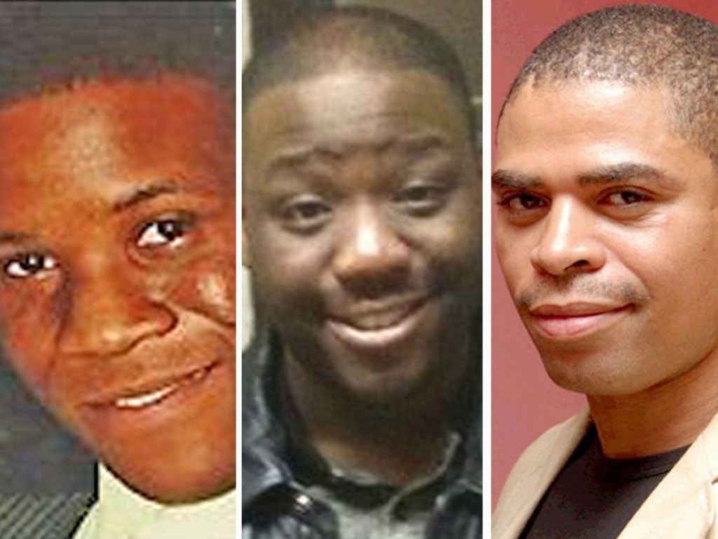 Prominent deaths in custody have included Roger Sylvester, left, in 1999; Olaseni Lewis, centre, in 2010 and Sean Rigg, right in 2008