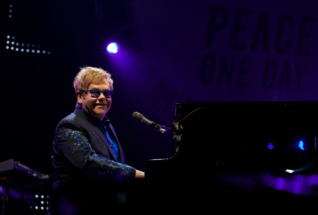 Elton John at the Peace One Day concert