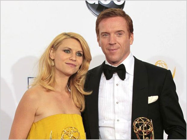 Claire Danes and Damian Lewis won Emmy awards for outstanding lead actress and actor in a drama series for their roles in 'Homeland'
