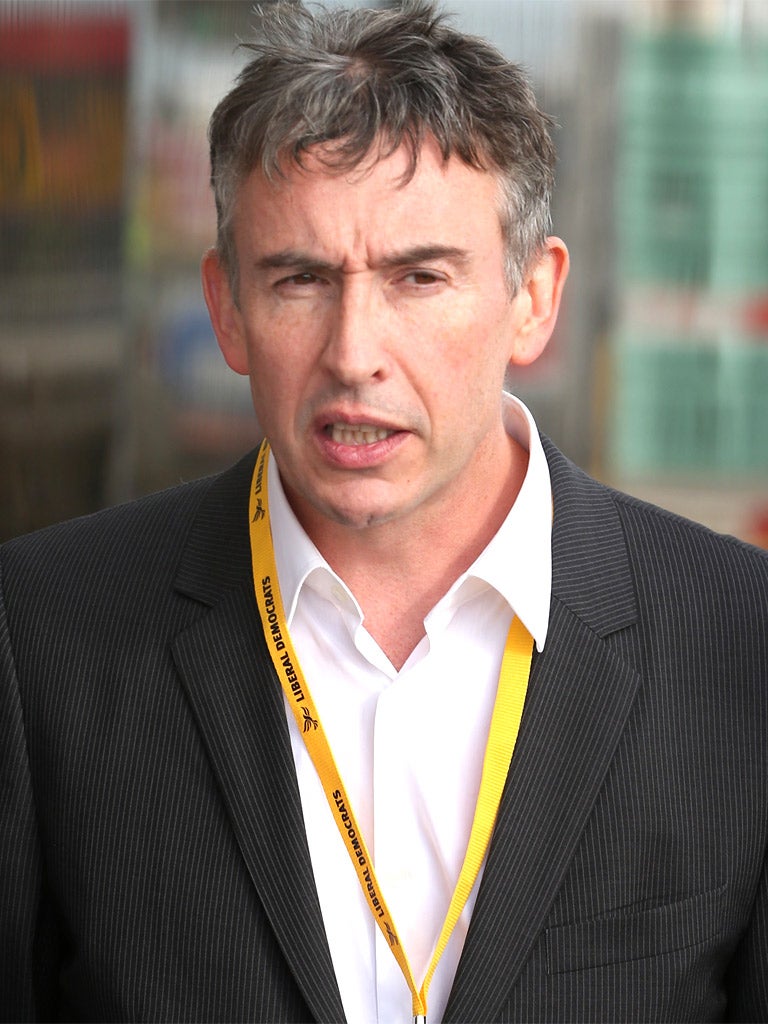 Steve Coogan met Nick Clegg with members of the Hacked Off group at the Lib Dem conference