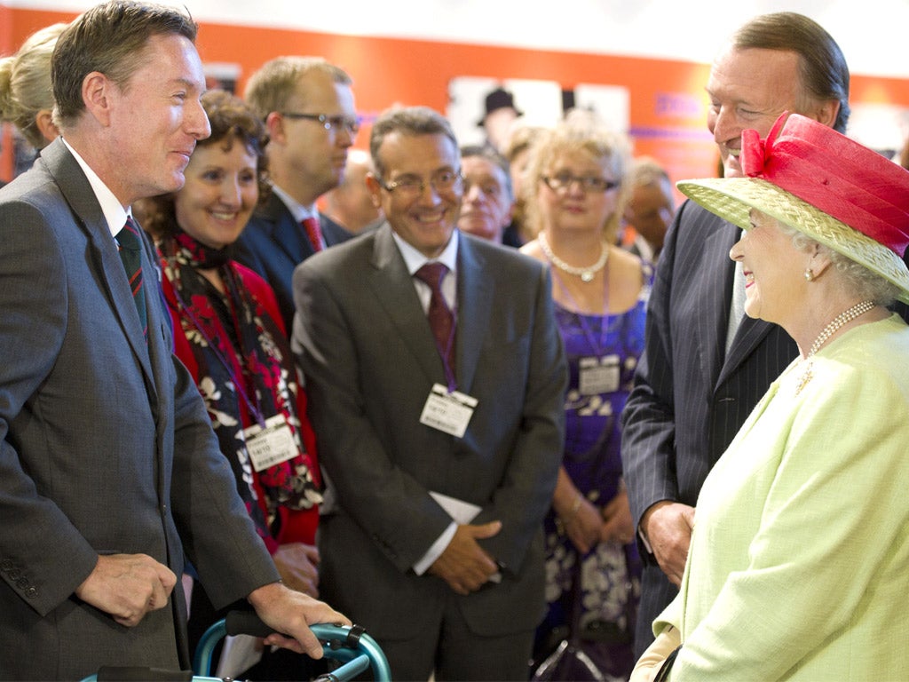 The Queen meets with Frank Gardner at Westminister Hall in 2011
