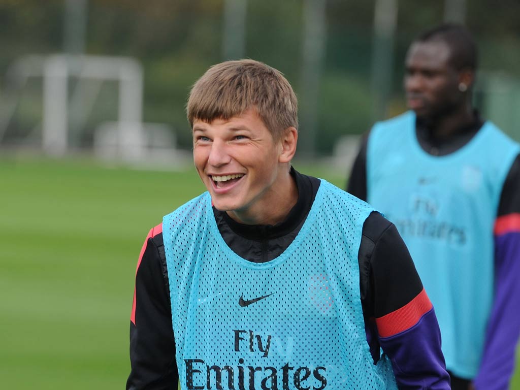 Arsenal midfielder Andrei Arshavin