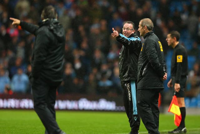 <b>Roberto Mancini v Paul Lambert</b><br/>
During Manchester City's surprise Capital One Cup defeat at home to Aston Villa, Roberto Mancini entered into an exchange with Paul Lambert when the latter seemed to object to the City manager questioning the fou