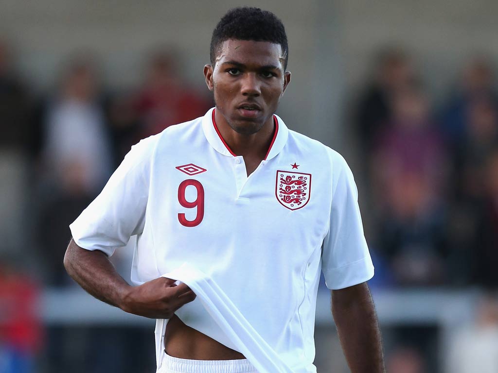 Jerome Sinclair in action for the England under-17s