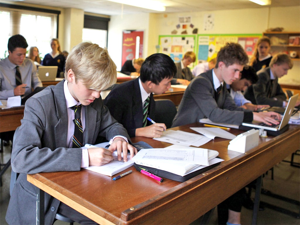 A Year 11 Biology class at Wellington College