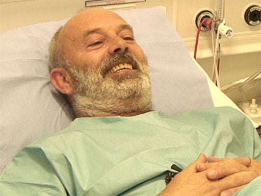 Keith Allen in last night's Channel 4 experiment, 'Drugs Live: The Ecstasy Trial'
