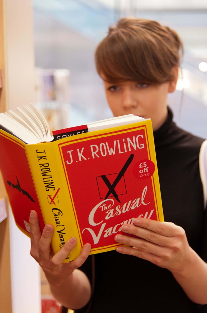 JK Rowling fans visit bookshops before work to grab a copy of The Casual Vacancy, her first novel for adults.