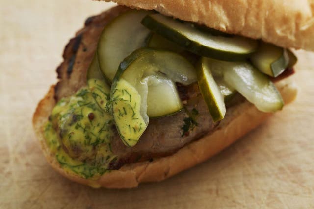 Pork and pickle roll