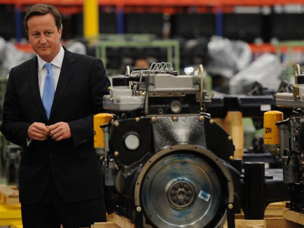 David Cameron opens a new JCB factory in Sao Paolo