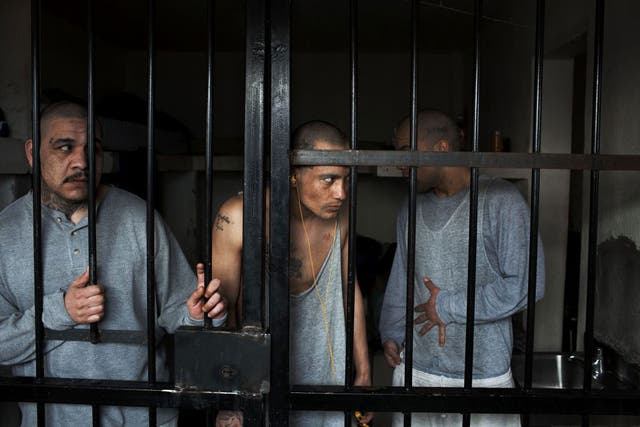 Aztecas gang members in prison, Ciudad Juarez 2009