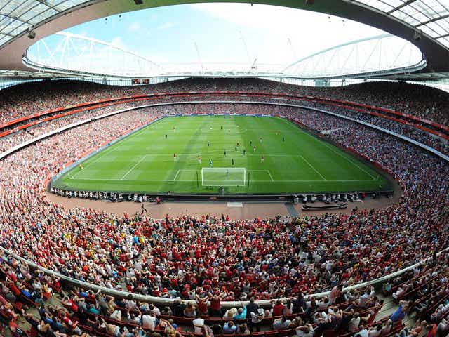 A view of Arsenal's Emirates Stadium